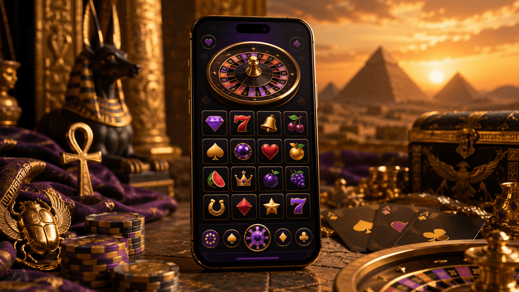Gxmble Casino mobile casino interface on smartphone showing game lobby and cashier